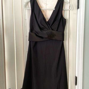 White House Black Market Women Cocktail Career Black Sleeveless Sz 4 Dress